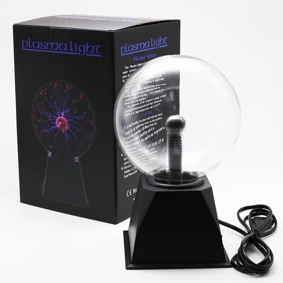 Novelty Magic Crystal Plasma Ball Touch Lamp 220V LED Night Light Decor 5-inch - Picture 2 of 4